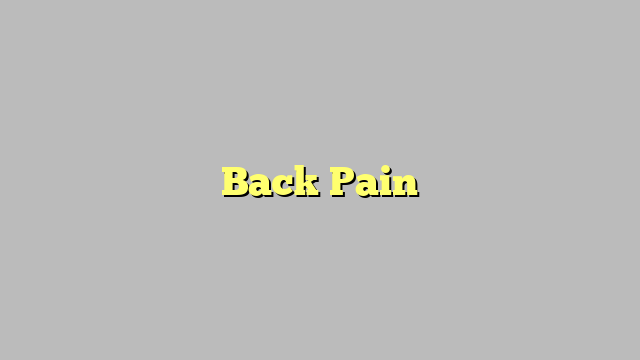 Back Pain
