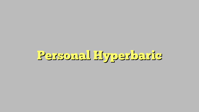 Personal Hyperbaric
